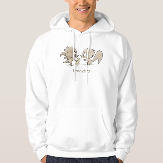 Niedliche lustige Eichhörnchen-Cartoon-Illustratio Hoodie (Vorderseite)