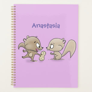 Niedliche lustige Eichhörnchen-Cartoon-Illustratio Planer