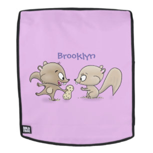 Niedliche lustige Eichhörnchen-Cartoon-Illustratio Rucksack