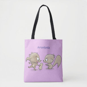 Niedliche lustige Eichhörnchen-Cartoon-Illustratio Tasche