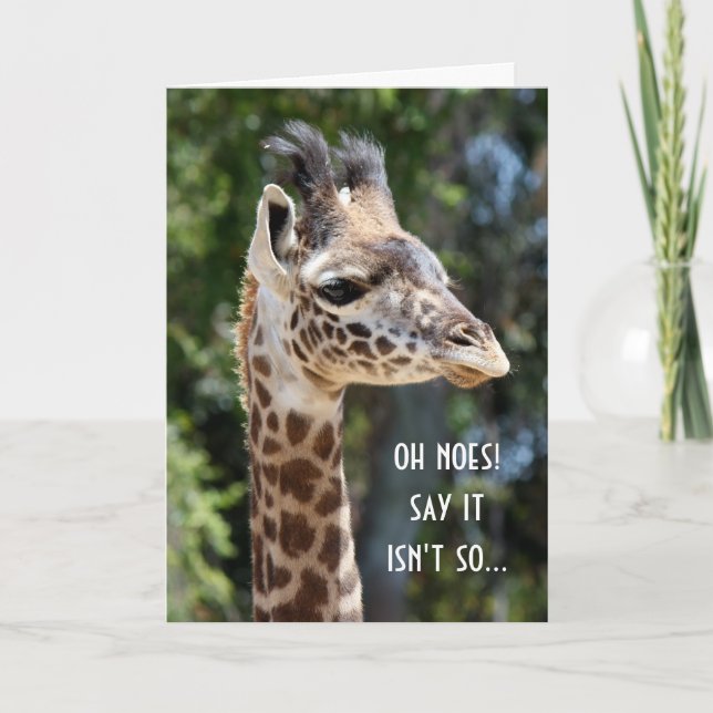 Niedliche, lustige Giraffe Geburtstagskarte Karte (Vorderseite)