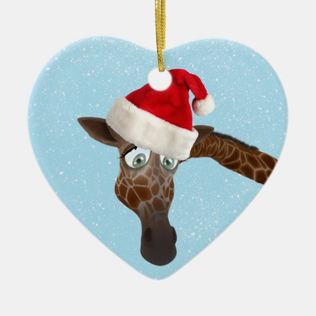 Niedliche lustige Giraffe in der Keramik Ornament (Vorne)