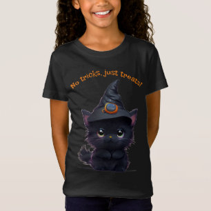 Niedliche, lustige Halloween-Schwarzkatze T-Shirt