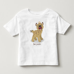 Niedliche lustige Hyäne lacht Cartoon Illustration Kleinkind T-shirt