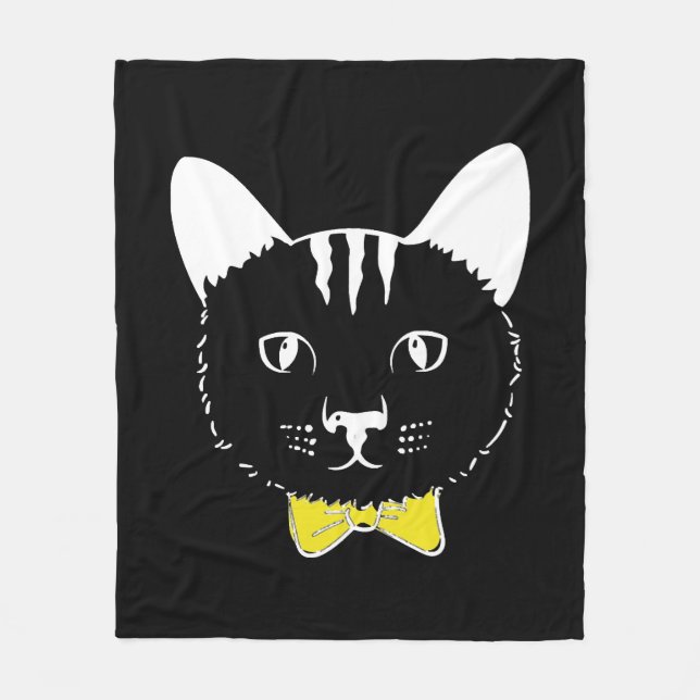 Niedliche lustige Katze Fleecedecke (Vorderseite)