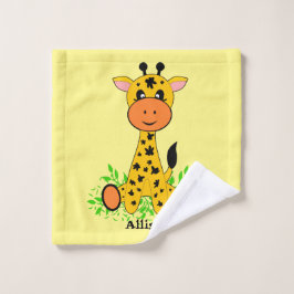 Niedliche lustige Kindergiraffe, Waschlappen