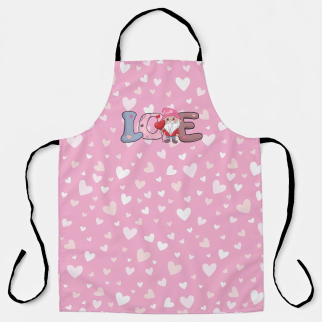 Niedliche lustige Liebe Valentine für ihr Geschenk Schürze (Vorderseite)