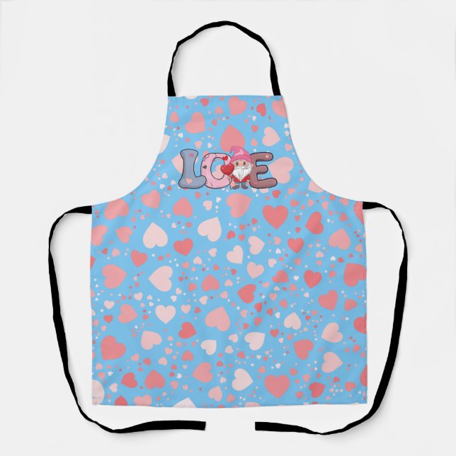 Niedliche lustige Liebe Valentine für ihr Geschenk Schürze (Vorderseite)