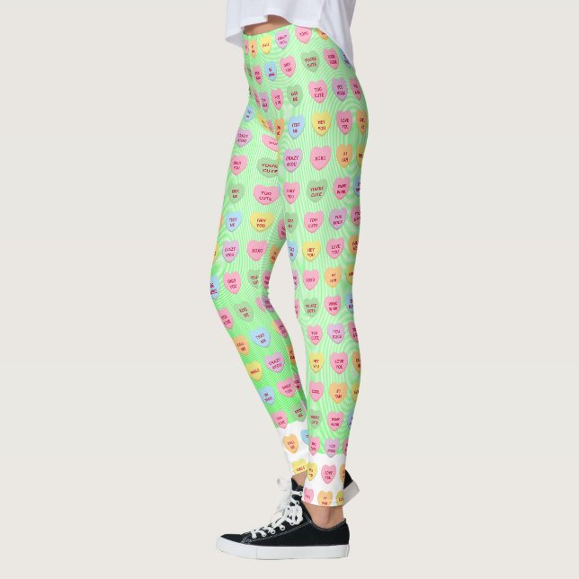 Niedliche, lustige, mädchenhafte Konversation Leggings (Links)