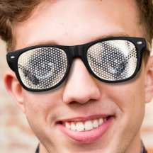 niedliche lustige Neuheit nerdy traurigen Mops Aug