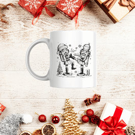 Niedliche lustige Nussknacker Weihnachten Kaffeetasse