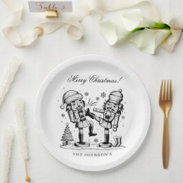 Niedliche lustige Nussknacker Weihnachten personal Pappteller