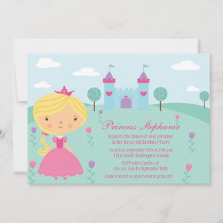 Niedliche lustige Prinzessin Geburtstagsfeier Einladung