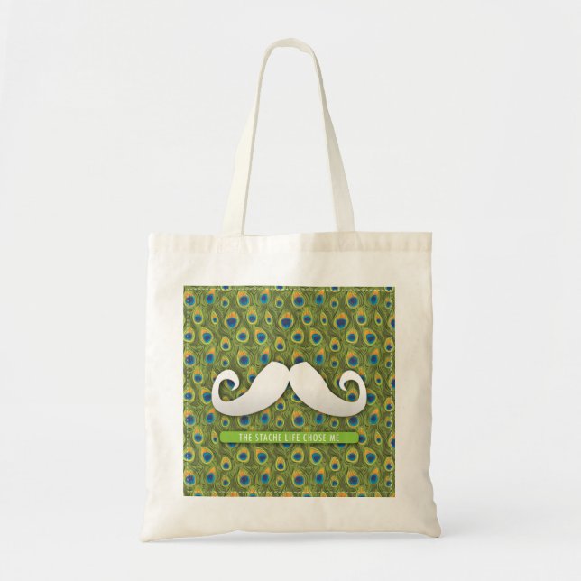 Niedliche lustige Schnurrbart-Taschen-Tasche mit Tragetasche (Vorne)