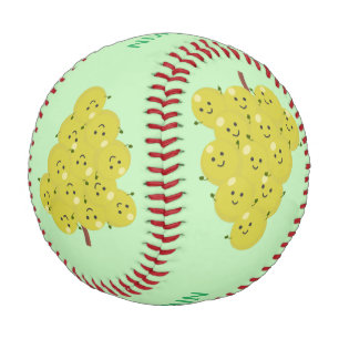 Niedliche, lustige Trauben-Cartoon-Illustration Baseball