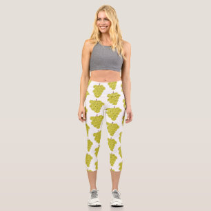 Niedliche, lustige Trauben-Cartoon-Illustration Capri Leggings