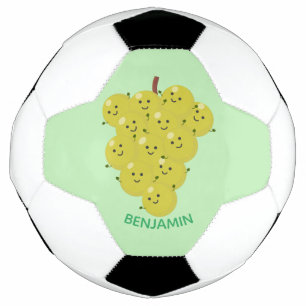 Niedliche, lustige Trauben-Cartoon-Illustration Fußball