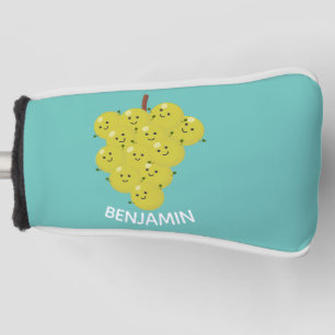 Niedliche, lustige Trauben-Cartoon-Illustration Golf Headcover