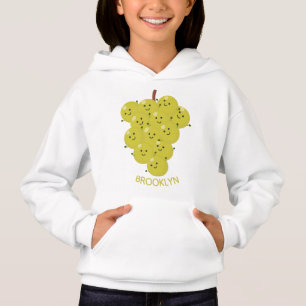 Niedliche, lustige Trauben-Cartoon-Illustration Hoodie