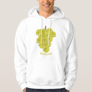 Niedliche, lustige Trauben-Cartoon-Illustration Hoodie