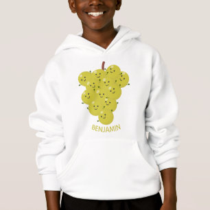Niedliche, lustige Trauben-Cartoon-Illustration Hoodie