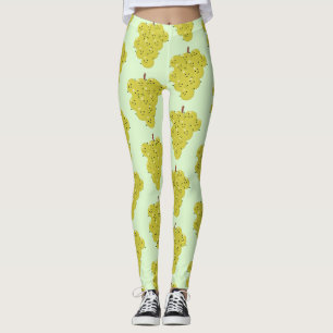 Niedliche, lustige Trauben-Cartoon-Illustration Leggings
