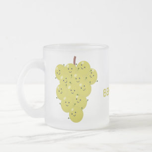 Niedliche, lustige Trauben-Cartoon-Illustration Mattglastasse