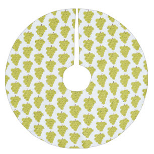 Niedliche, lustige Trauben-Cartoon-Illustration Polyester Weihnachtsbaumdecke