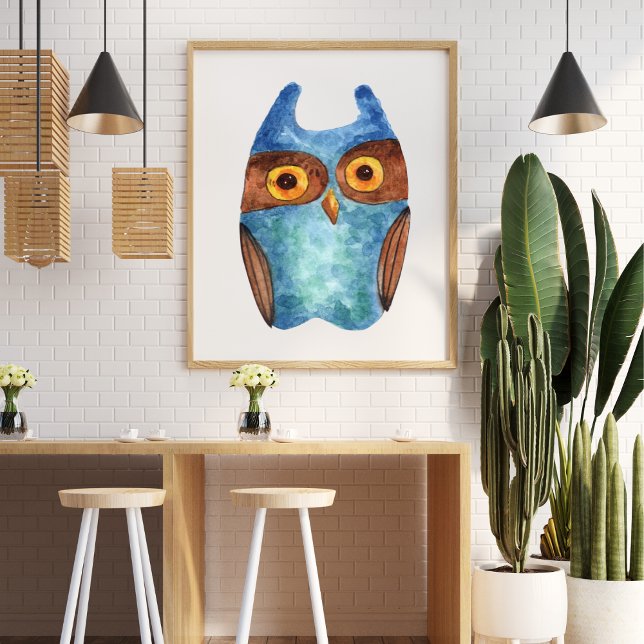 Niedliche, lustige Uhu Poster (Von Creator hochgeladen)