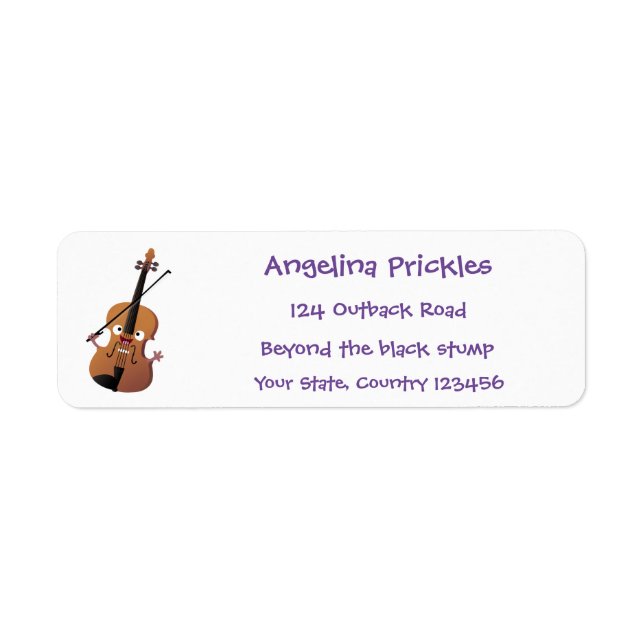 Niedliche lustige Violinmusikfigur (Vorne)