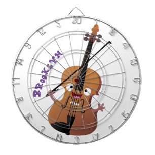 Niedliche lustige Violinmusikfigur Dartscheibe