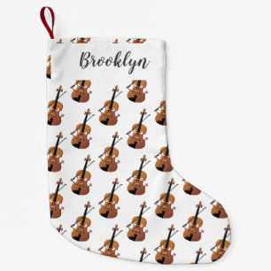 Niedliche lustige Violinmusikfigur Kleiner Weihnachtsstrumpf