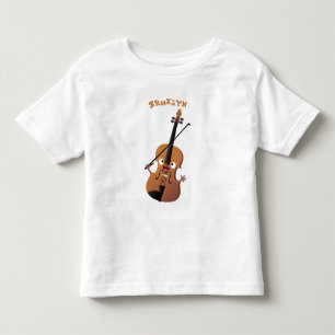 Niedliche lustige Violinmusikfigur Kleinkind T-shirt