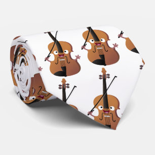 Niedliche lustige Violinmusikfigur Krawatte