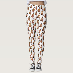 Niedliche lustige Violinmusikfigur Leggings