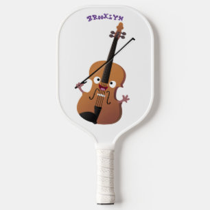 Niedliche lustige Violinmusikfigur Pickleball Schläger