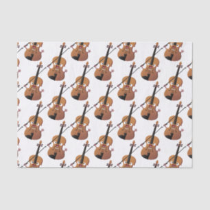 Niedliche lustige Violinmusikfigur Seidenpapier