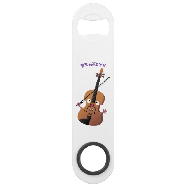 Niedliche lustige Violinmusikfigur Speed Flaschenöffner (Vorderseite)