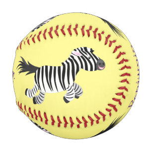 Niedliche lustige Zebra-Cartoon-Illustration Baseball