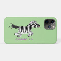 Niedliche lustige Zebra-Cartoon-Illustration