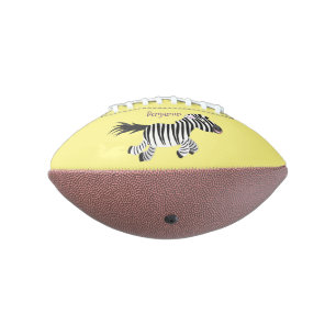 Niedliche lustige Zebra-Cartoon-Illustration Football