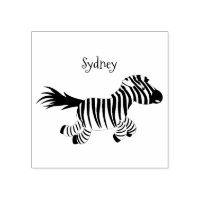 Niedliche lustige Zebra-Cartoon-Illustration