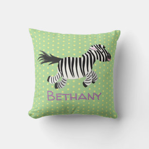 Niedliche lustige Zebra-Cartoon-Illustration Kissen