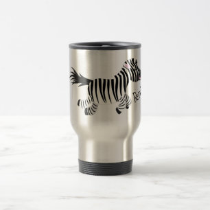 Niedliche lustige Zebra-Cartoon-Illustration Reisebecher