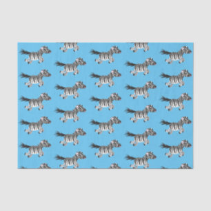 Niedliche lustige Zebra-Cartoon-Illustration Seidenpapier