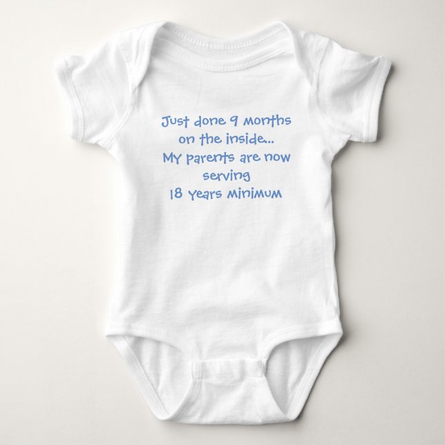 NIEDLICHE, LUSTIGE ZEIT AUF DEM INNEREN BABY-SHIRT BABY STRAMPLER (Vorderseite)