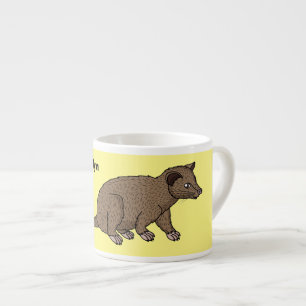 Niedliche Luwak Civet Cartoon Abbildung Espressotasse