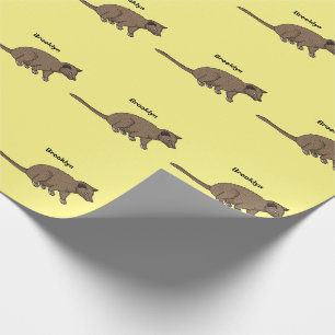 Niedliche Luwak Civet Cartoon Abbildung Geschenkpapier