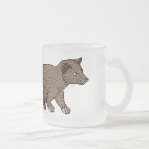 Niedliche Luwak Civet Cartoon Abbildung Mattglastasse