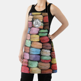 Niedliche Macaron-Bäckerei-Logo Schürze